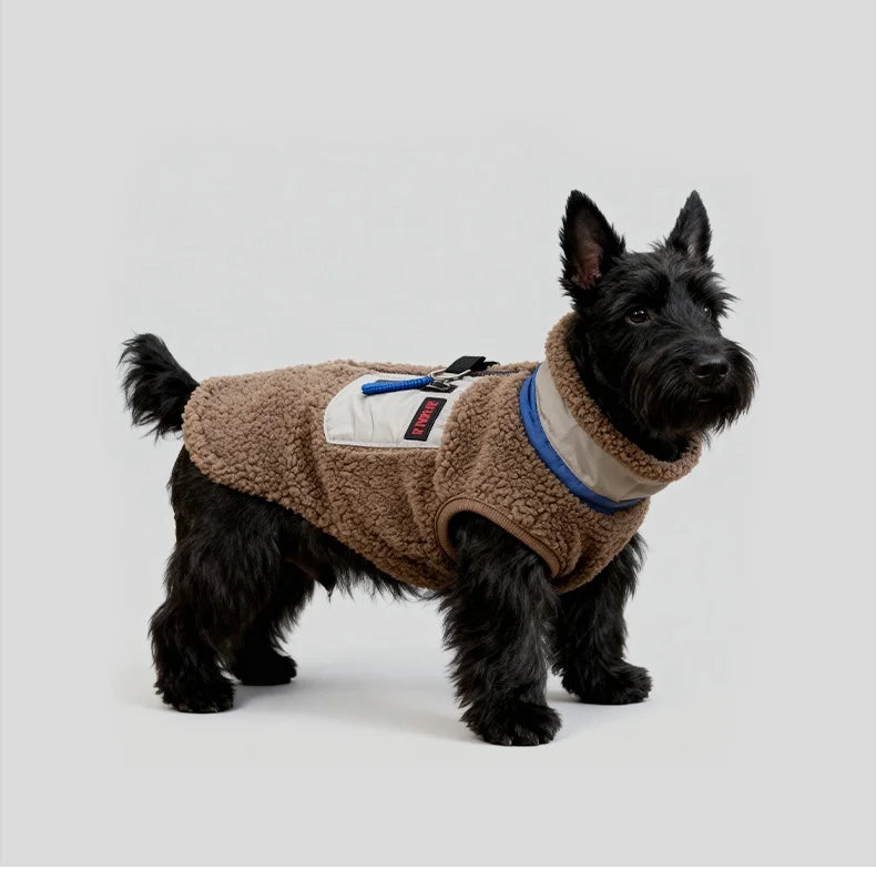 Sherpa-Lined Dog Vest – Winter Coat for Small Breeds