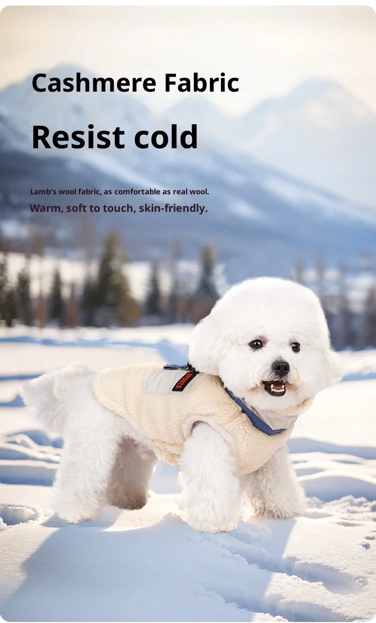 Sherpa-Lined Dog Vest – Winter Coat for Small Breeds