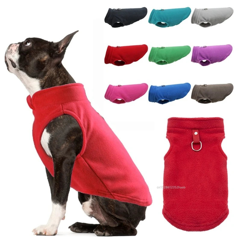 Fleece Dog Sweater Vest – Warm Coat for Small Dogs