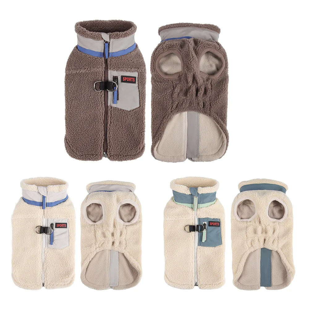 Sherpa-Lined Dog Vest – Winter Coat for Small Breeds