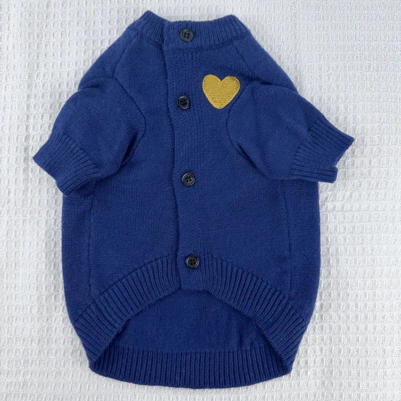 Love Print Dog Hoodie – Cozy Sweater for Small & Medium Dogs