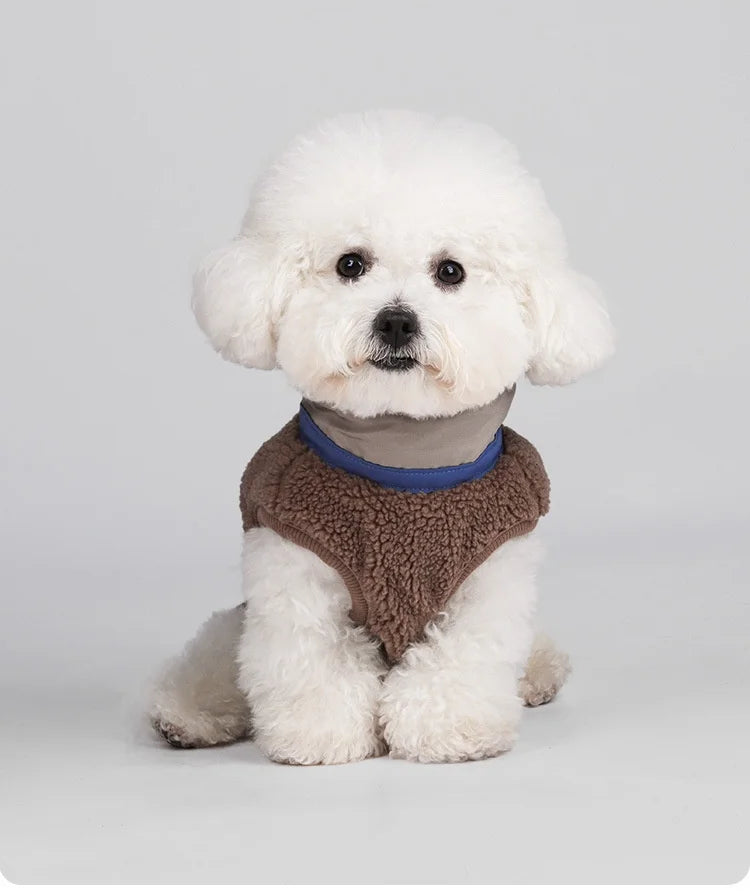 Sherpa-Lined Dog Vest – Winter Coat for Small Breeds
