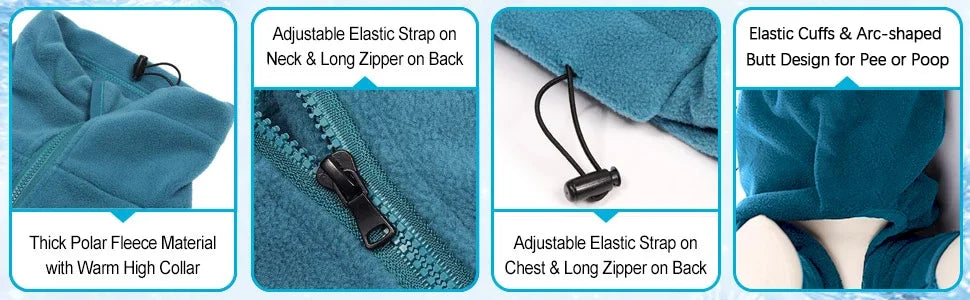 Fleece Dog Pajamas – Soft Thick Winter Pullover