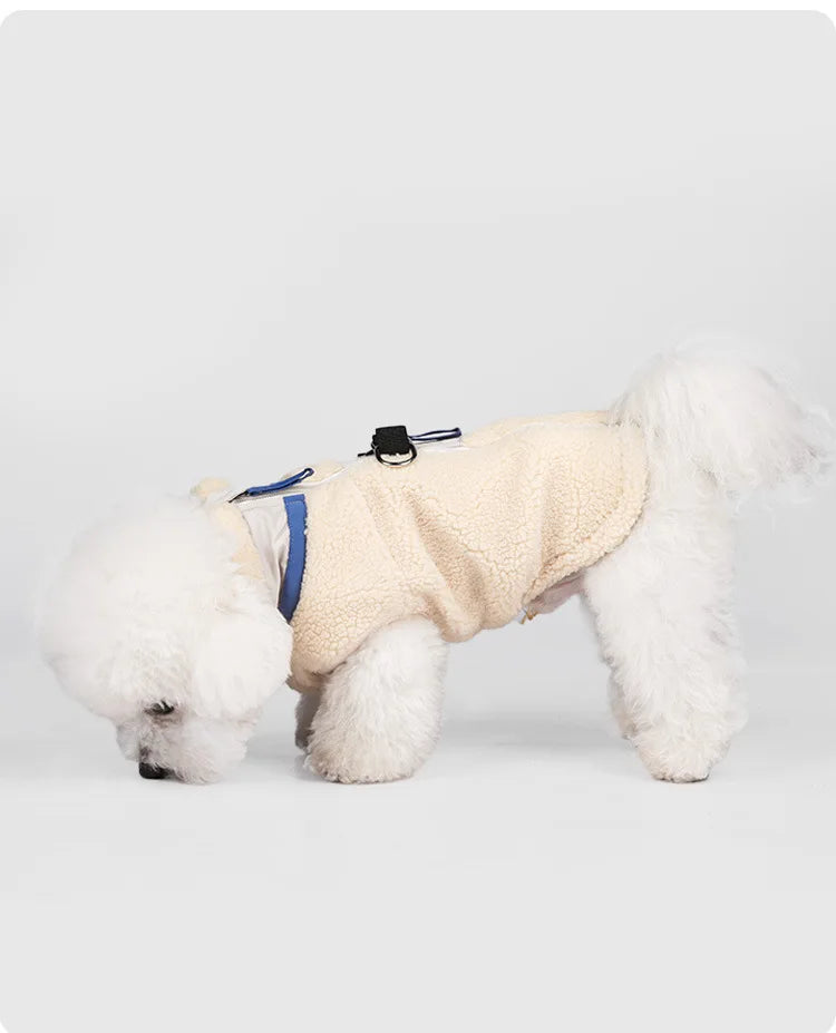 Sherpa-Lined Dog Vest – Winter Coat for Small Breeds