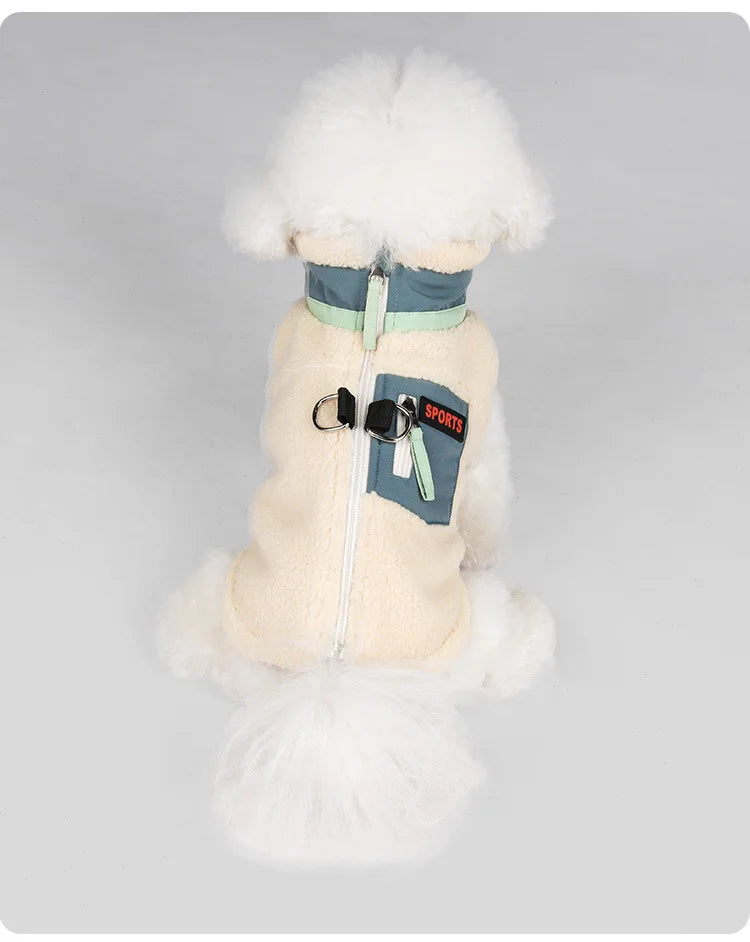 Sherpa-Lined Dog Vest – Winter Coat for Small Breeds