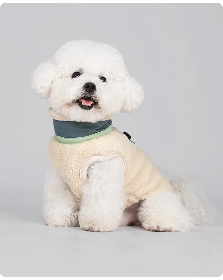 Sherpa-Lined Dog Vest – Winter Coat for Small Breeds
