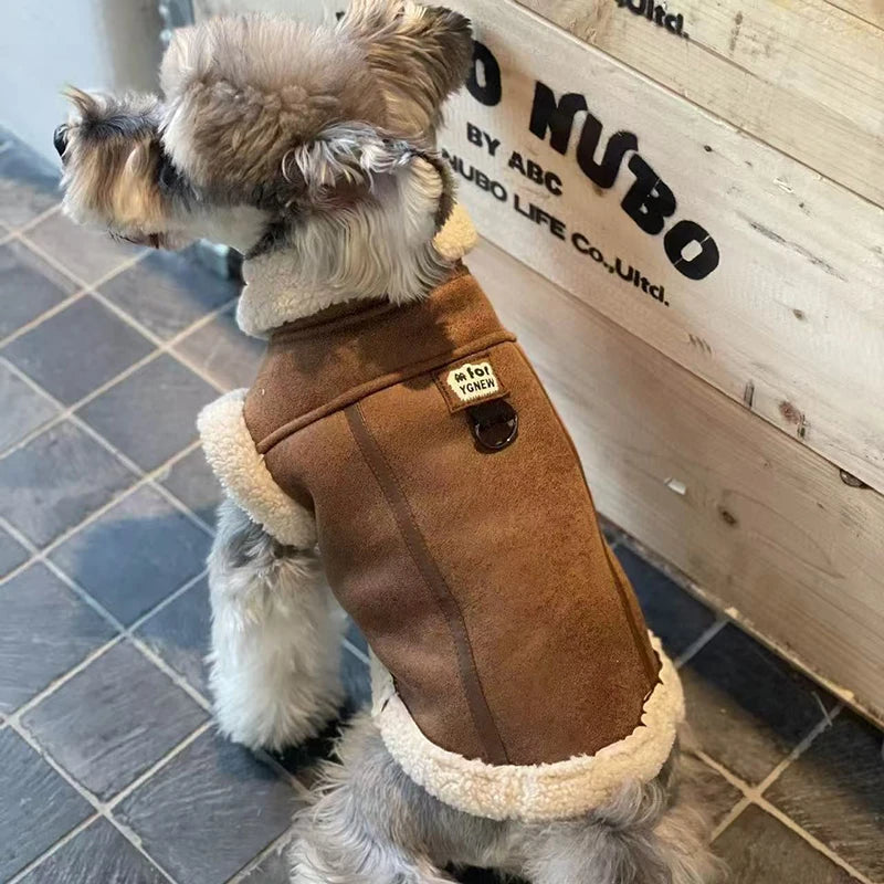 Velvet Dog Vest – Warm Winter Jacket for Small Dogs