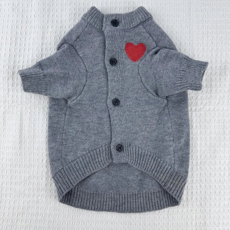 Love Print Dog Hoodie – Cozy Sweater for Small & Medium Dogs